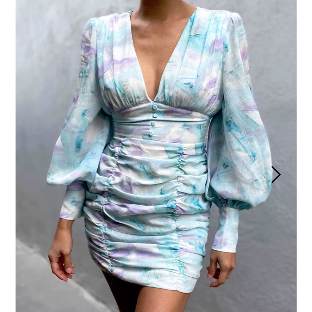 NWT Runaway The Label Blue Cocktail Dress Sz S